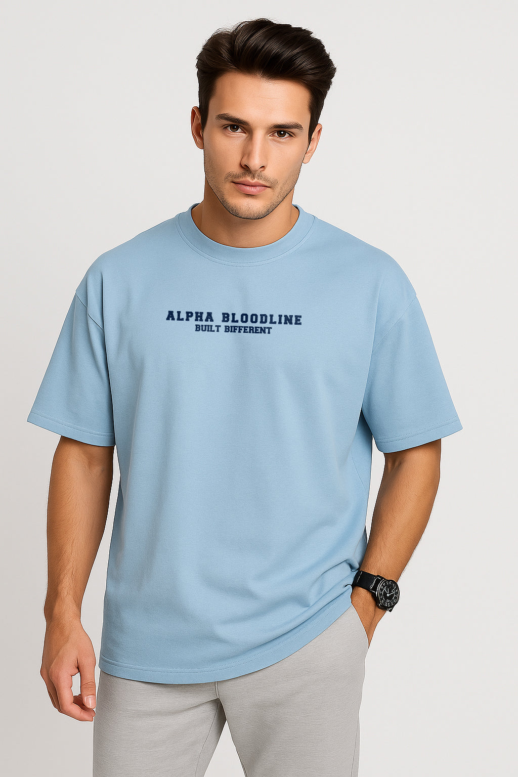 Alphahood Bloodline ’99 Oversized Streetwear T-Shirt – Baby Blue
