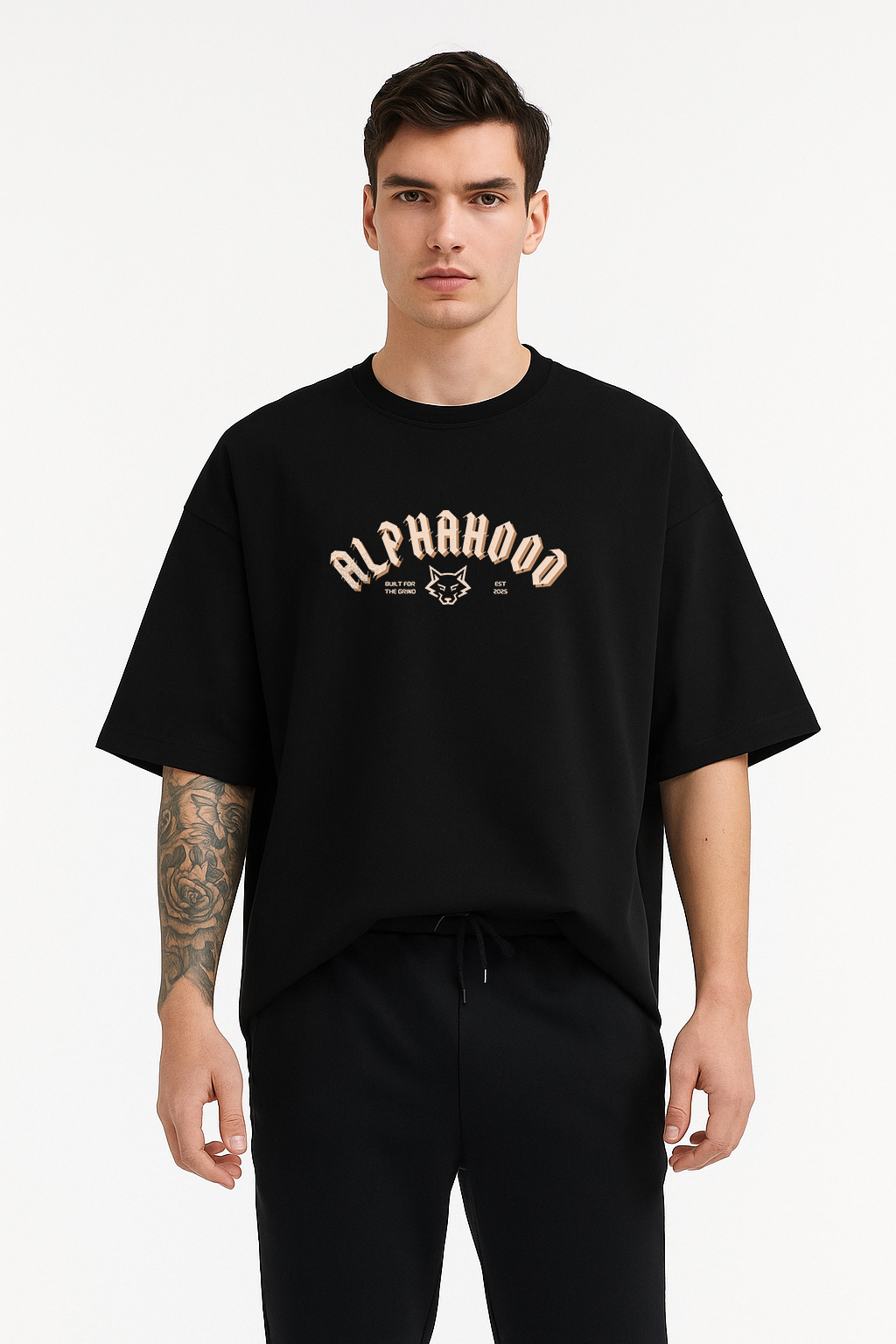 Black Crest Oversized T-Shirt