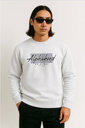 Alphahood Streetwear Sweatshirt – White | Relaxed Fit  Heavyweight Crewneck