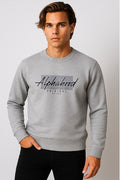 Alphahood Streetwear Sweatshirt – Grey Melange | Relaxed Fit Heavyweight Crewneck