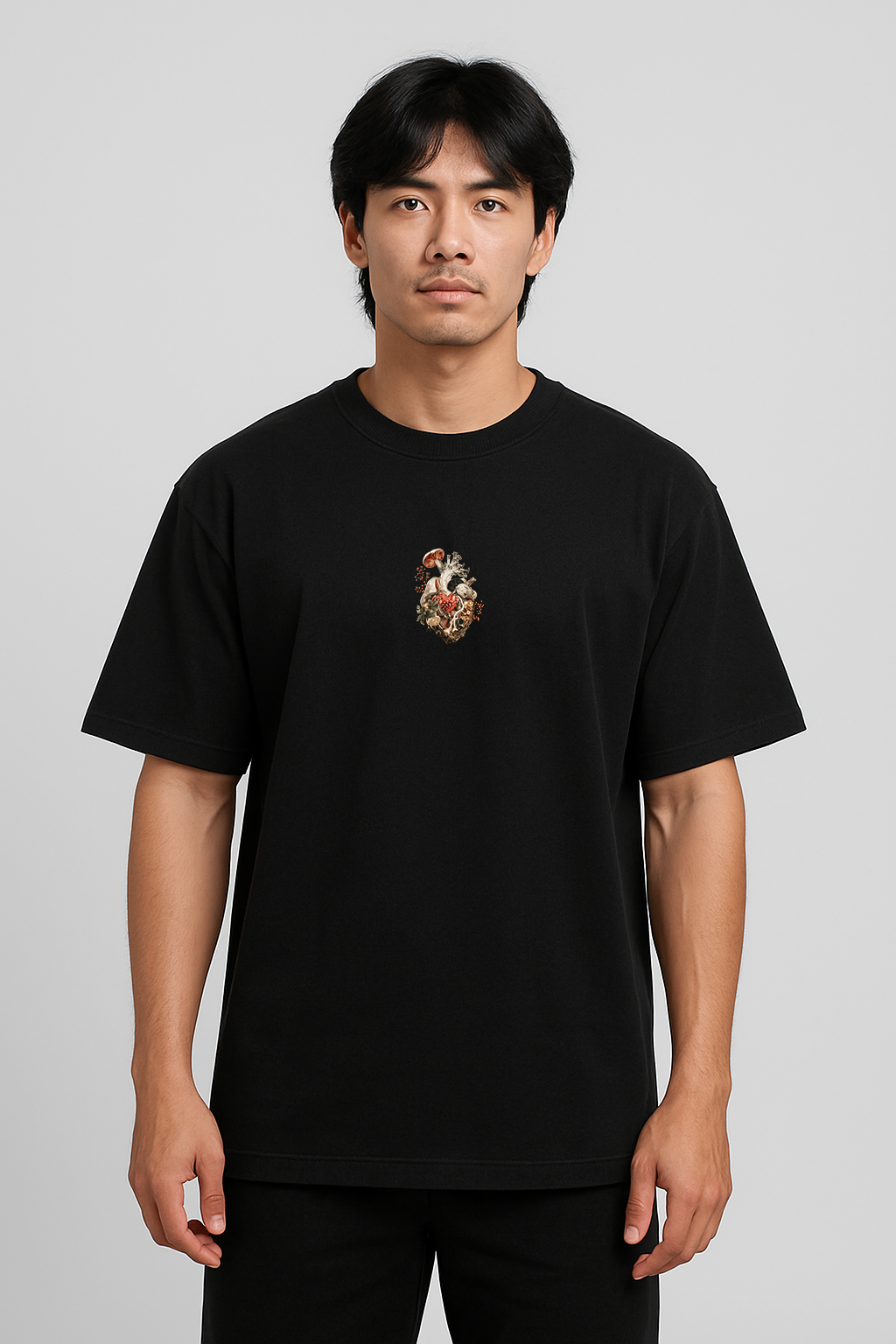 Alphahood Conscience Terry Oversized Streetwear T-Shirt – Black | Heavyweight Graphic Tee