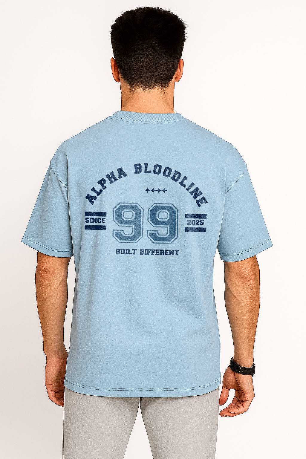 Alphahood Bloodline ’99 Oversized Streetwear T-Shirt – Baby Blue