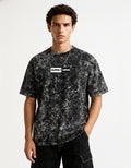 Alphahood Black Acid Wash Oversized Tee –