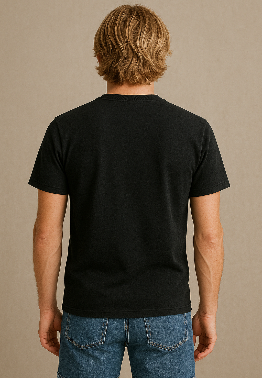 Alphahood Black Cotton Stretch Tee – Elevated Essentials Edition