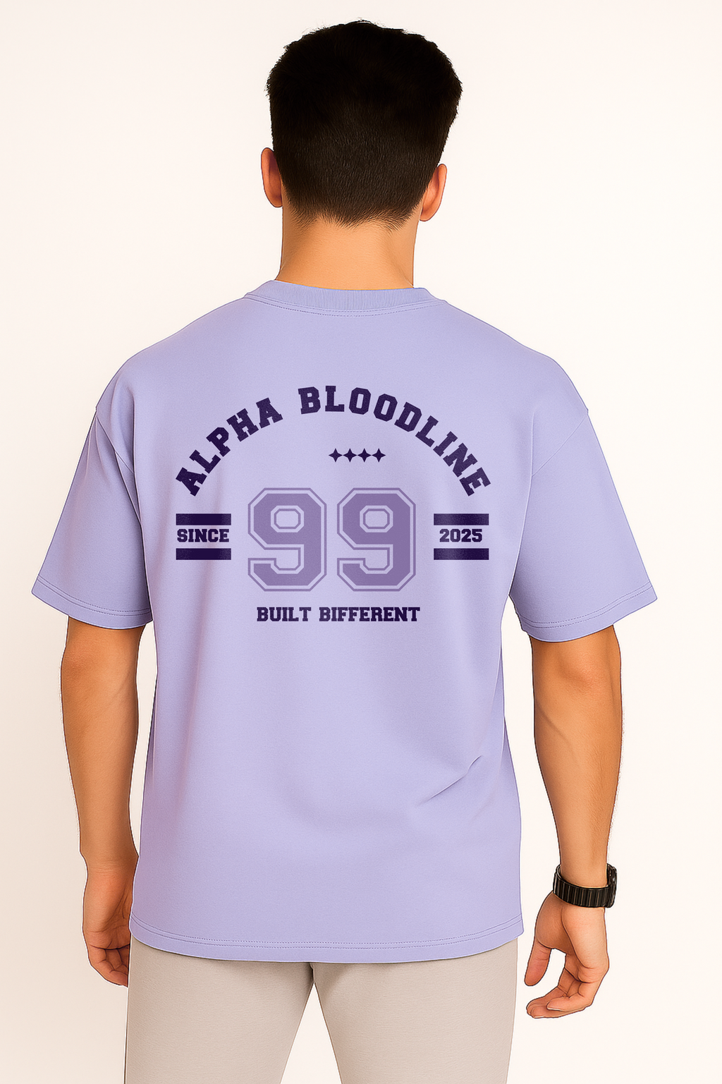 Alphahood Bloodline ’99 Oversized Streetwear T-Shirt – Lavender Mist