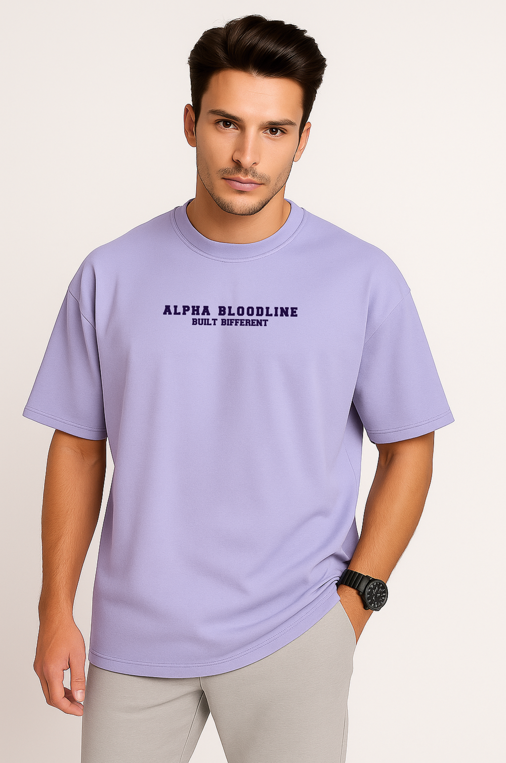 Alphahood Bloodline ’99 Oversized Streetwear T-Shirt – Lavender Mist
