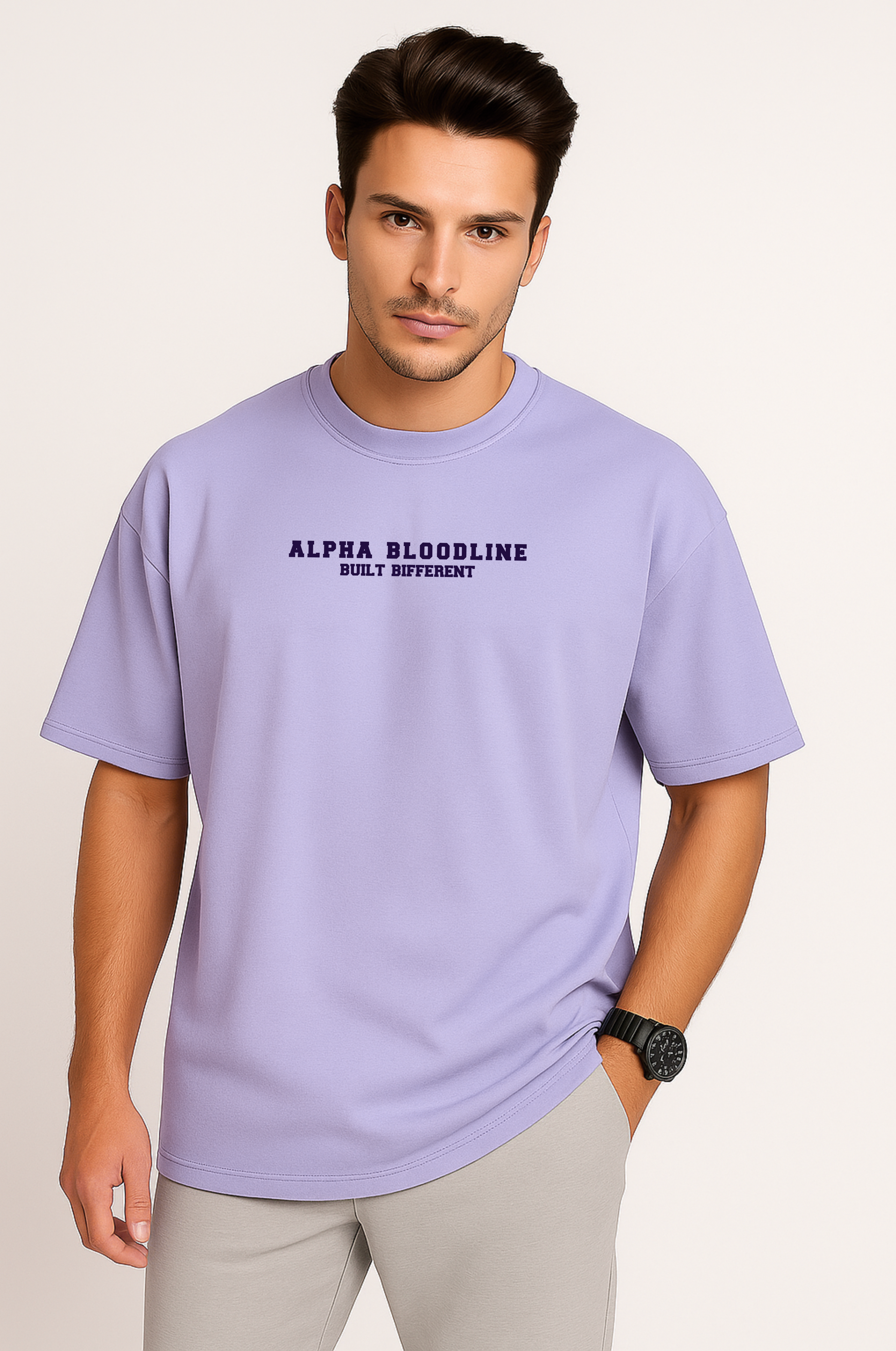 Alphahood Bloodline ’99 Oversized Streetwear T-Shirt – Lavender Mist