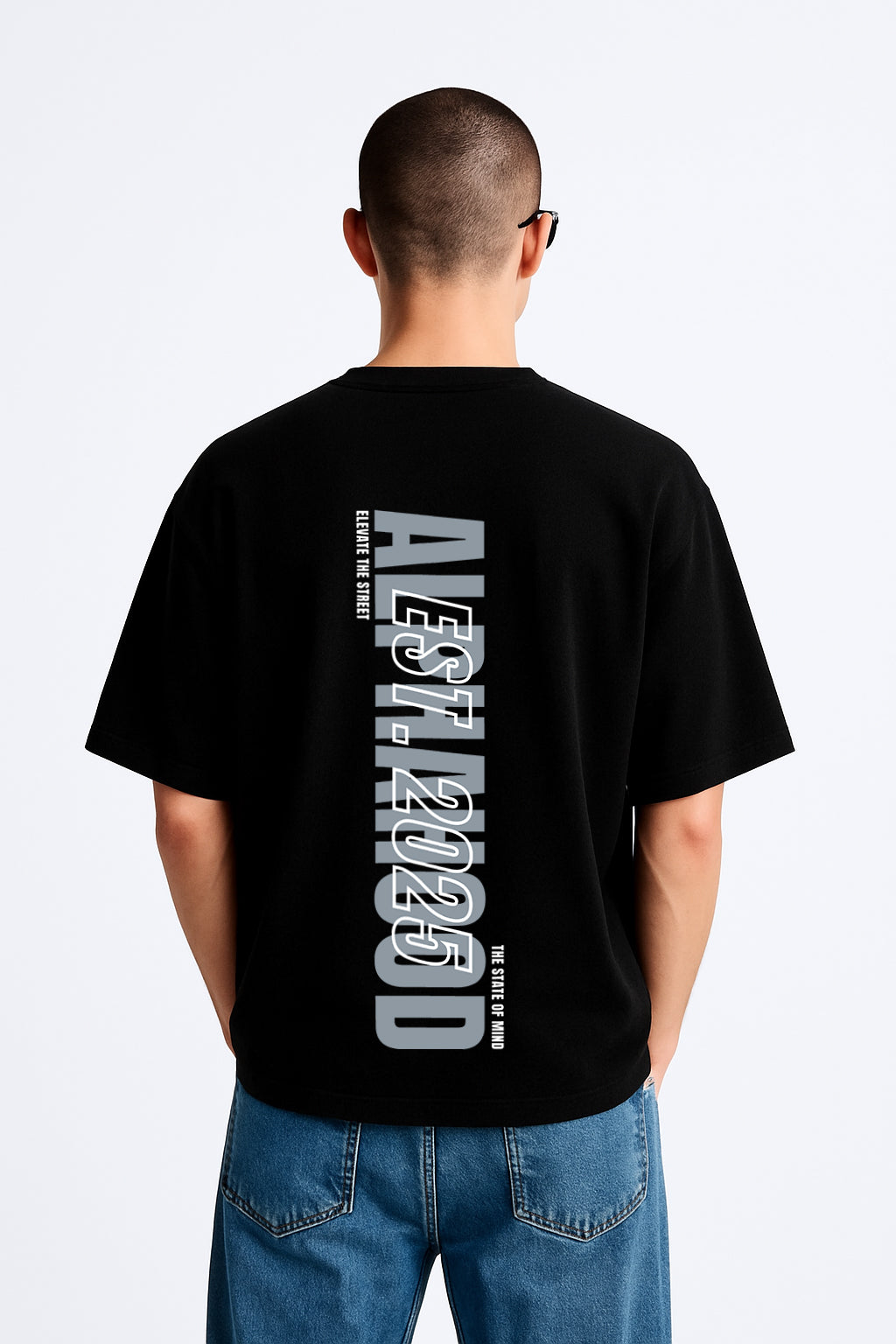 Alphahood Black Oversized Terry Tee – Elevate the Street Edition