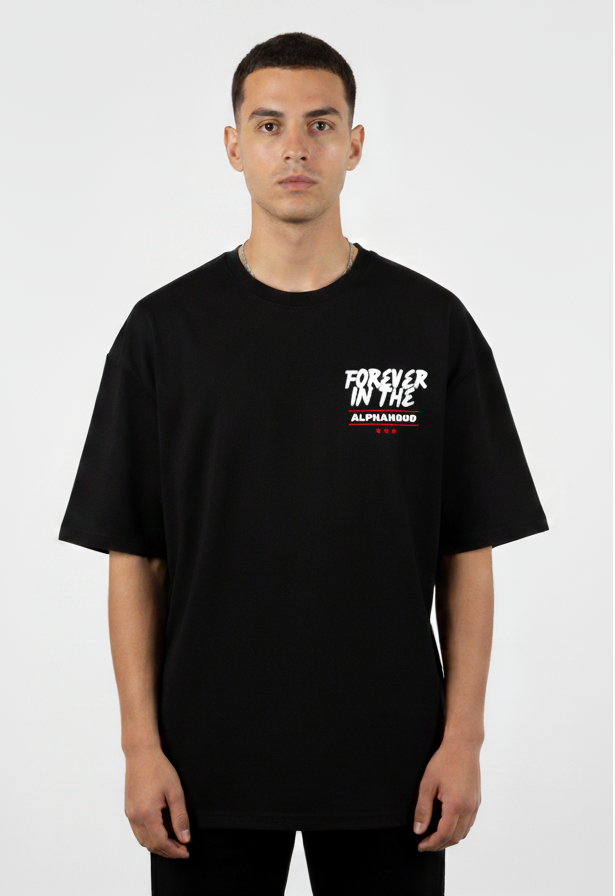 Alphahood Forever in the Alpha Oversized Tee – Black