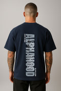 Alphahood Navy Blue Oversized Terry Tee – Elevate the Street Edition