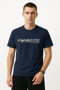 Alphahood Navy Blue Cotton Stretch Tee – Elevated Essentials Edition
