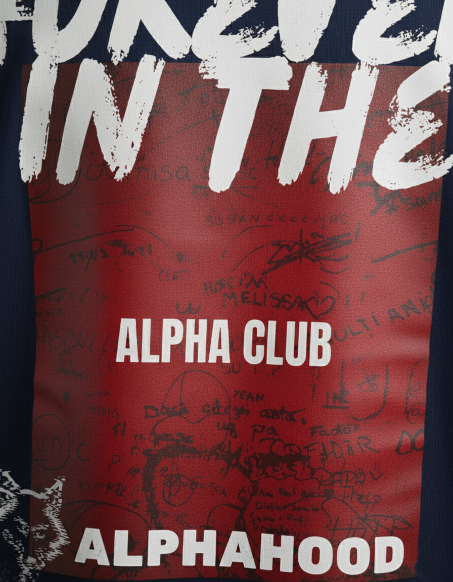 Alphahood Forever in the Alpha Oversized Tee – Navy Blue