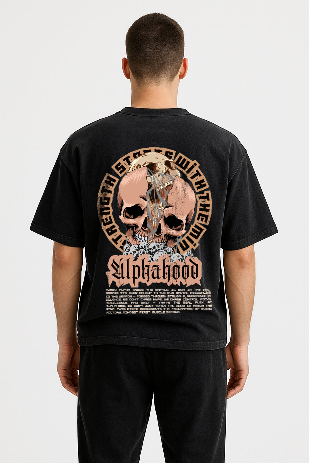 Alphahood Alpha Mind Oversized Streetwear T-Shirt – Black | Premium Graphic Tee