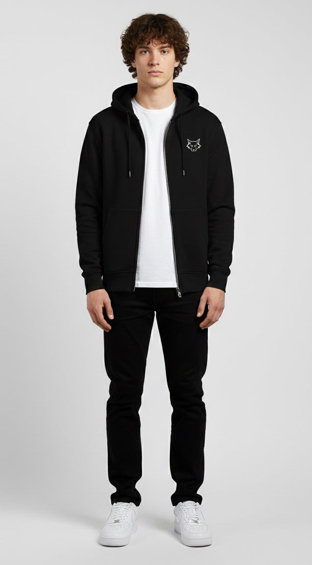 Alphahood Unisex Heavyweight Zip Hoodie – Black