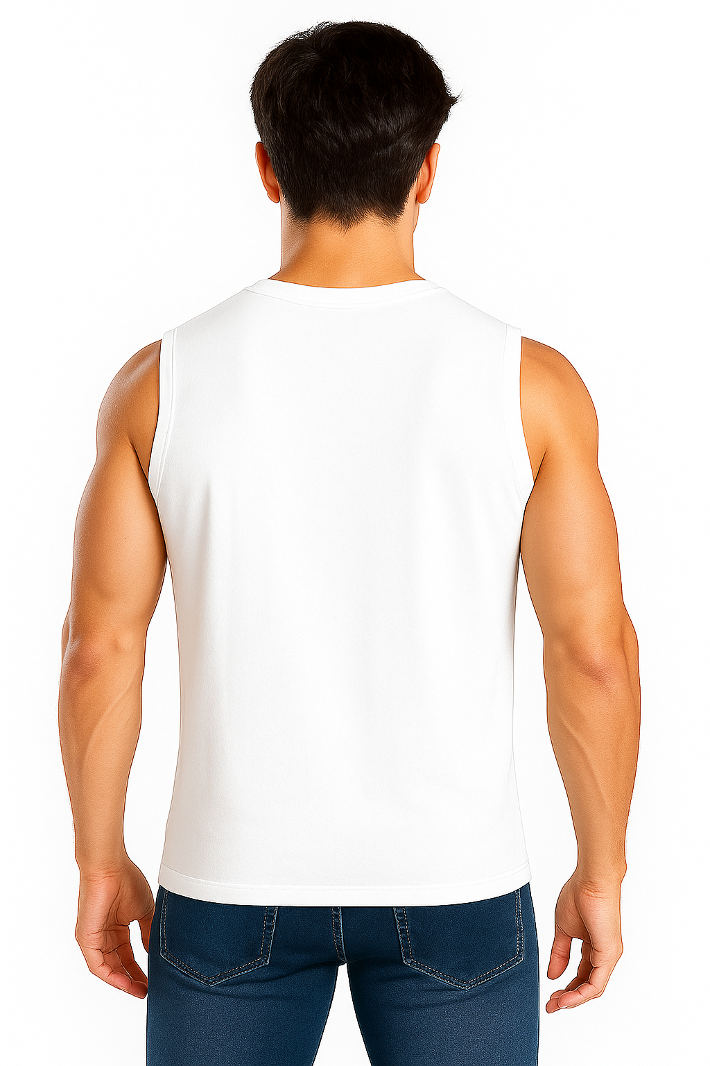 Alphahood  White Sleeveless T-shirt