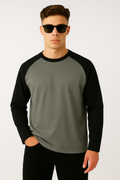 Alphahood Origin Raglan Tee –  Black & Charcoal