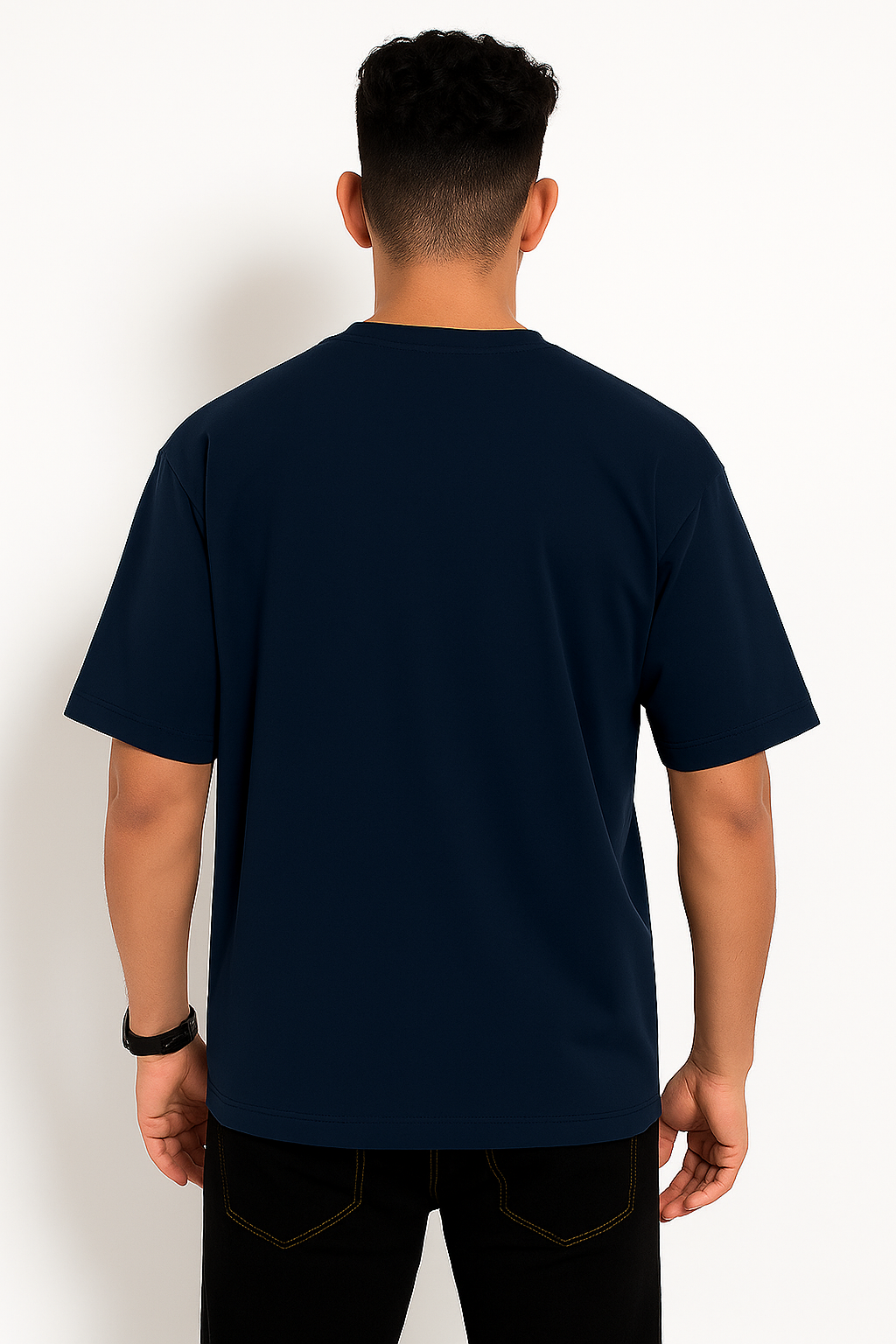 Alphahood Oversized Terry Tee – Navy Edge