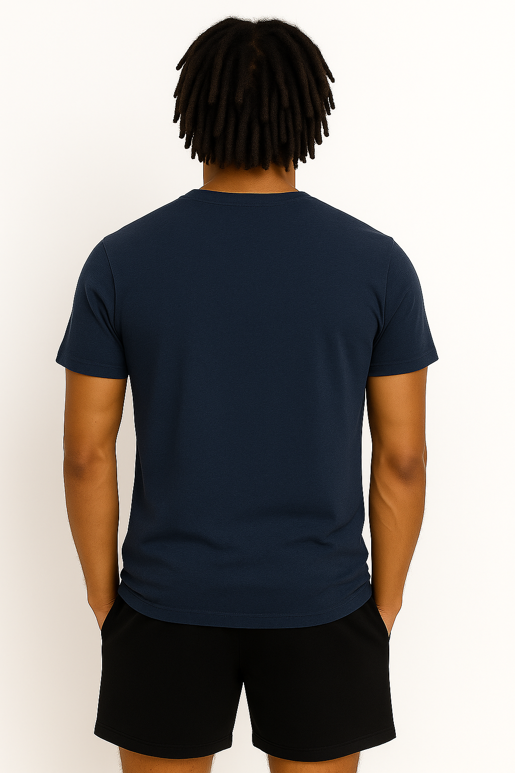 Navy Blue Melange Alpha Code Tee