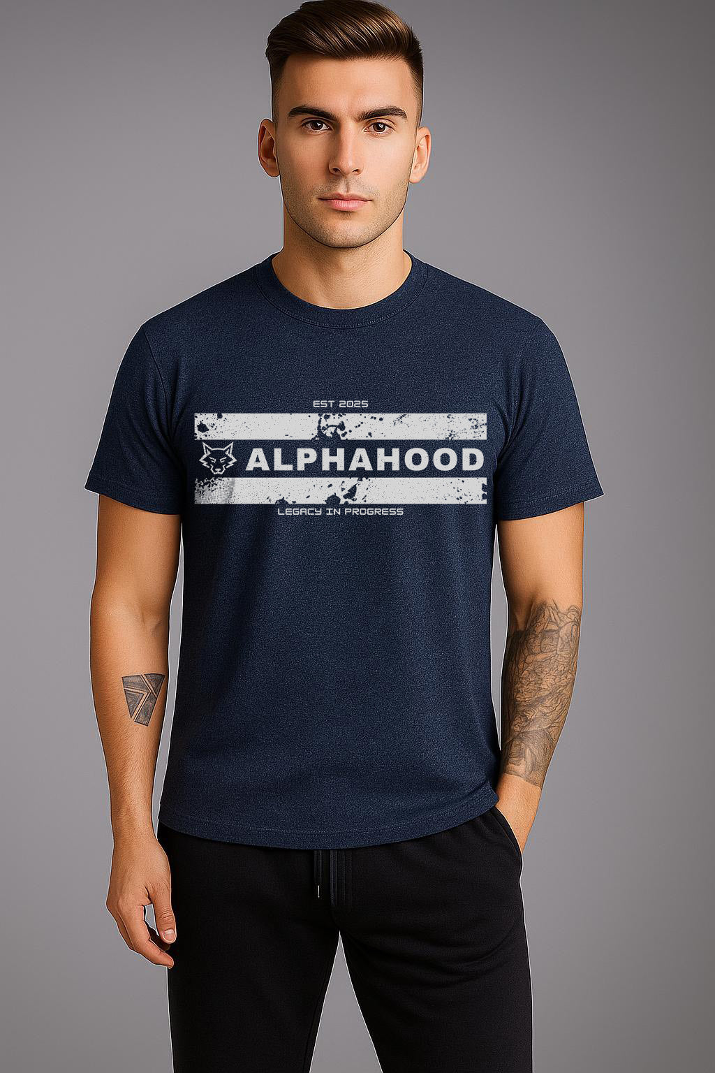 Navy Melange Legacy Core T-Shirt