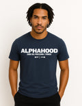 Navy Blue Melange Alpha Code Tee