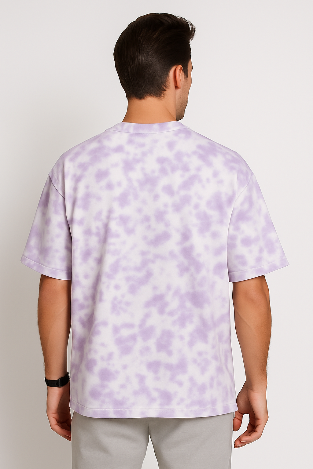 Alphahood Oversized Tie-Dye Tee – White Lavender