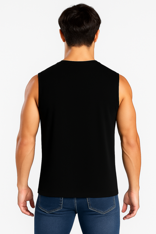 Alphahood  Black Sleeveless T-shirt | Vest