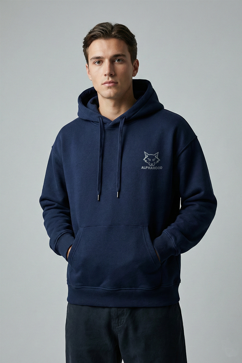 Alphahood Signature Hoodie – Navy Protocol