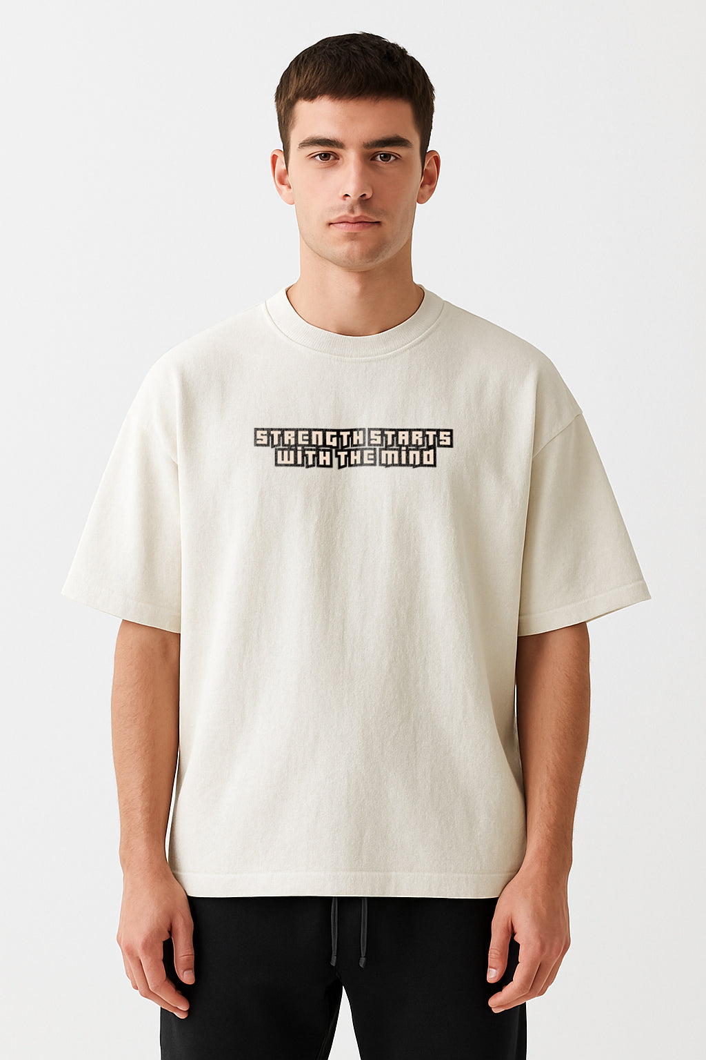 Alphahood Alpha Mind Oversized Streetwear T-Shirt – Off White | Premium Graphic Tee