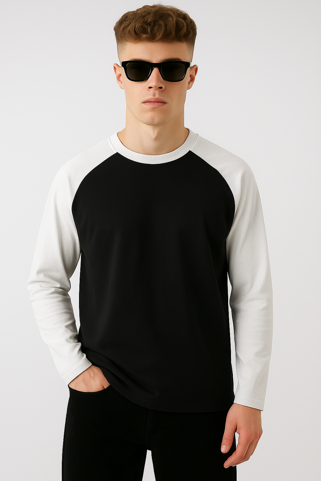 Alphahood Playmaker Raglan Tee – White & Black