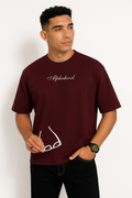 Alphahood Oversized Terry T-Shirt – Maroon | Premium Oversized Streetwear