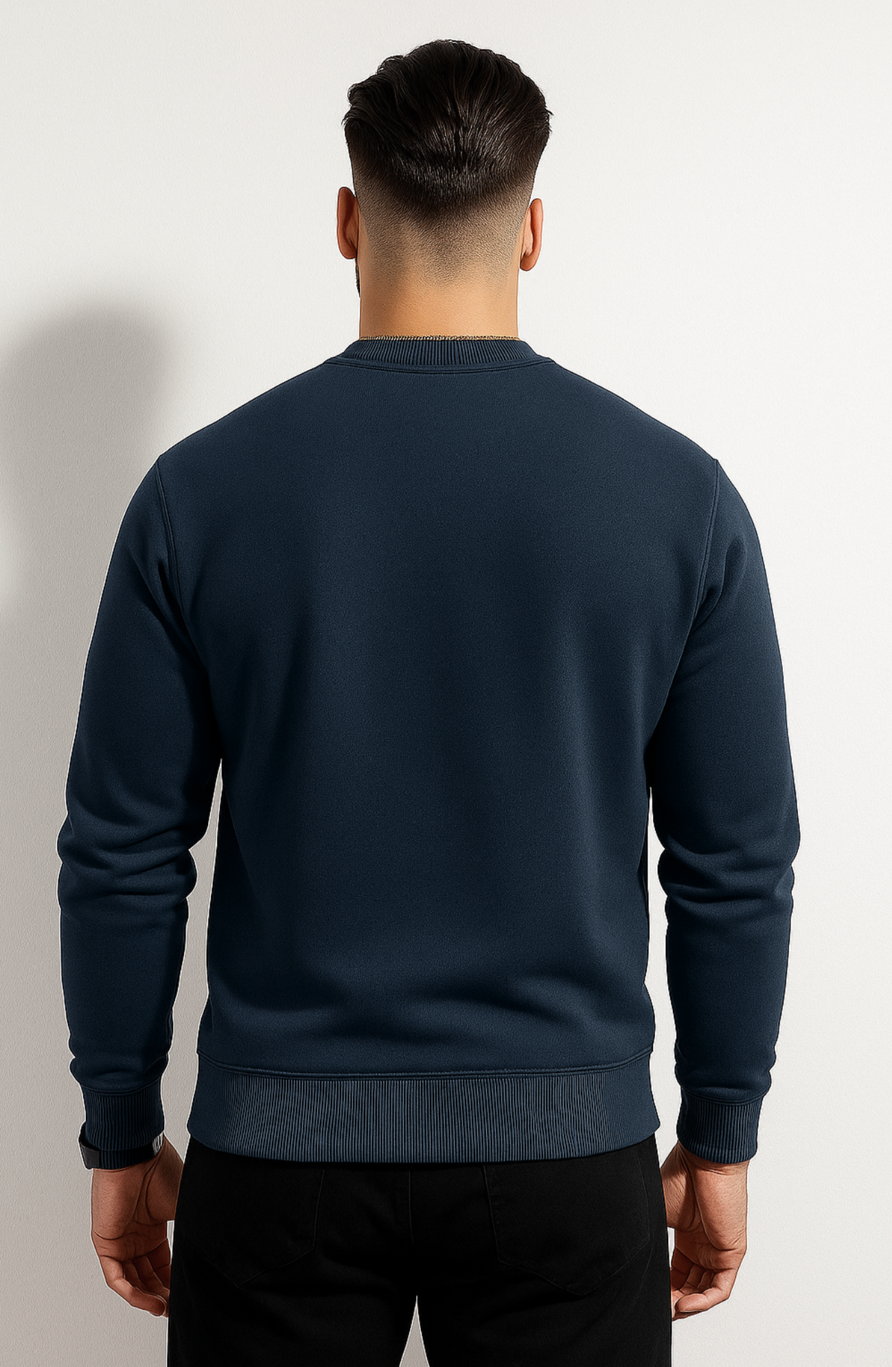 Alphahood Streetwear Sweatshirt – Navy Blue | Relaxed Fit Heavyweight Crewneck