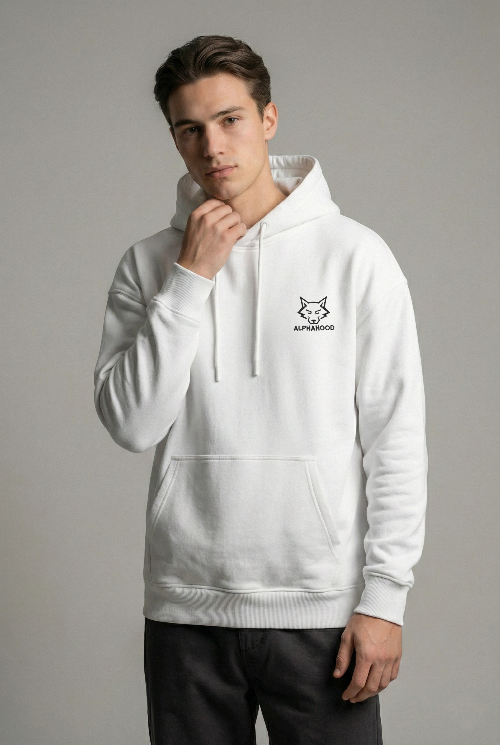 Alphahood Signature Hoodie – White Ascend