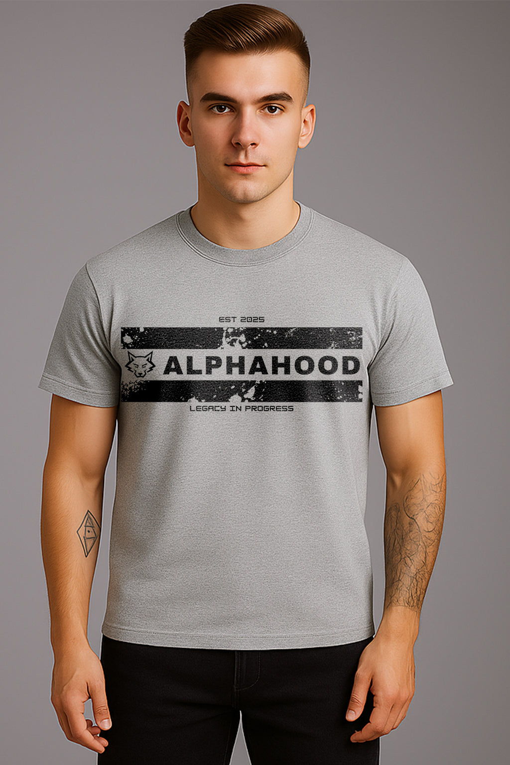 Grey Melange Legacy Core T-Shirt