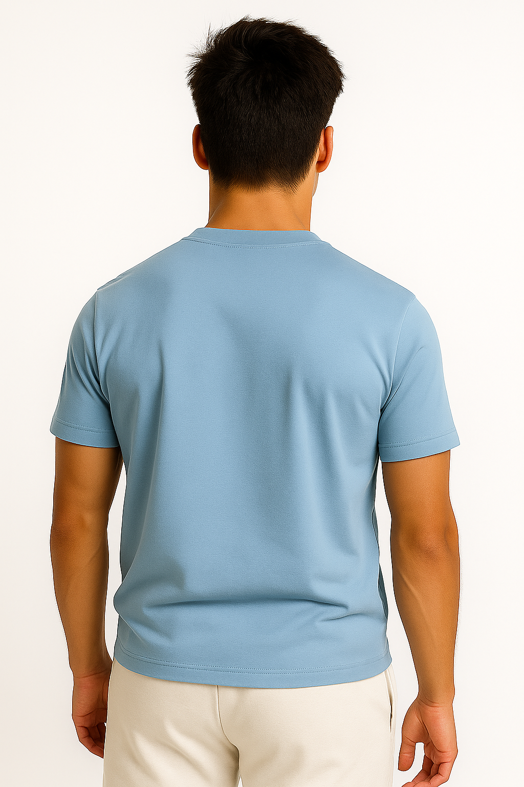 Light Blue Unisex Stretch Fit T-Shirt – Minimal Streetwear Drip