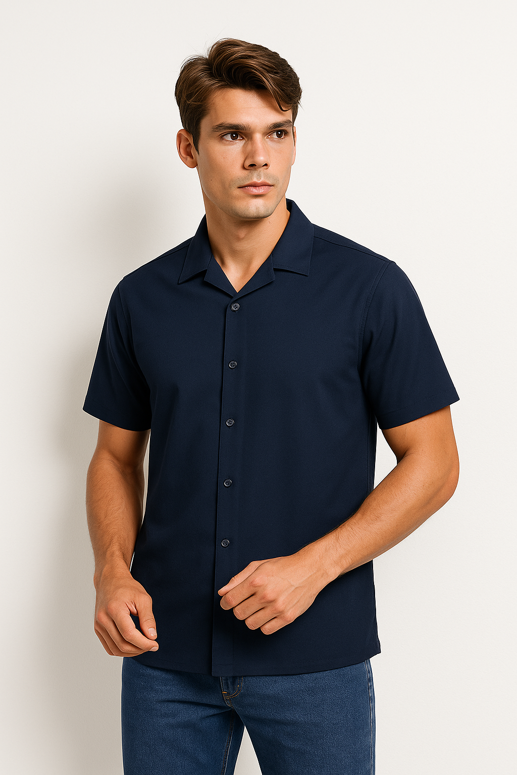 Navy Oversized Street Shirt