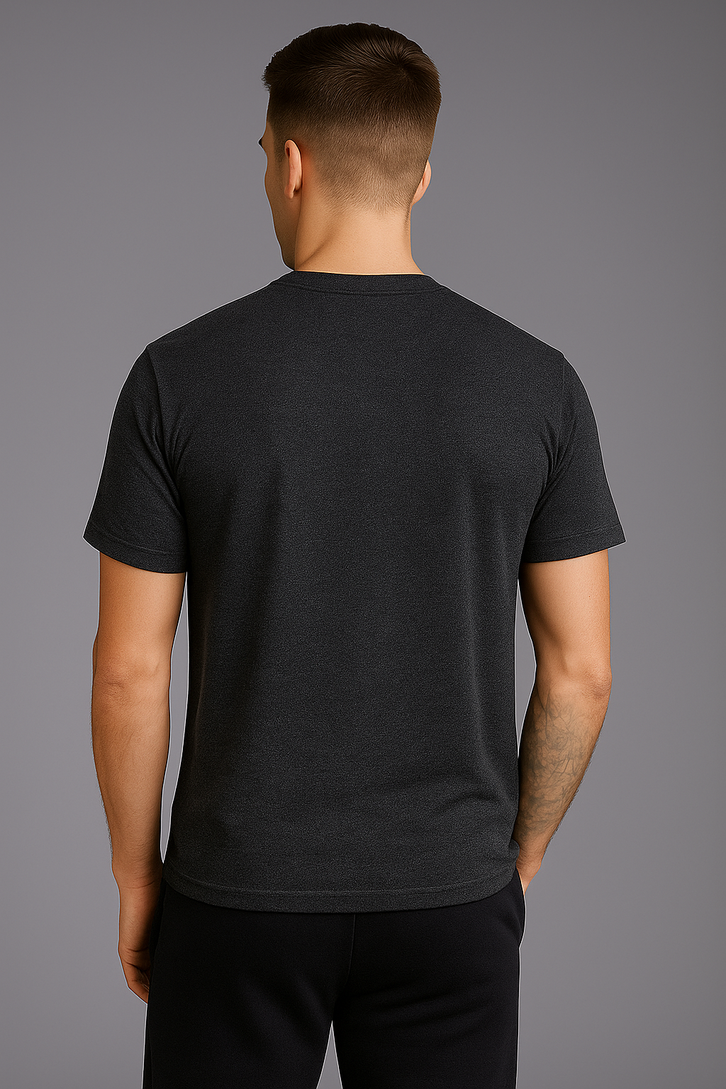 Black Melange Legacy Core T-Shirt