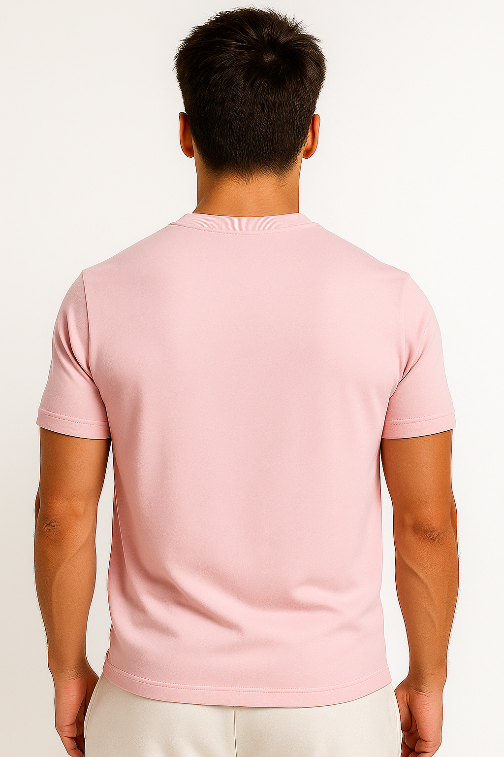Light Pink Unisex Stretch Fit T-Shirt – Minimal Streetwear Drip